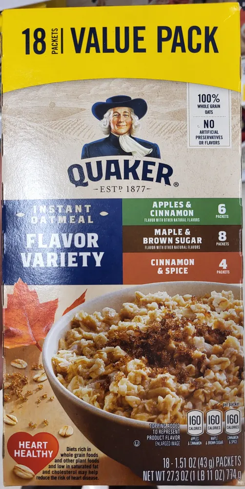 Instant Oatmeal Flavor Variety
