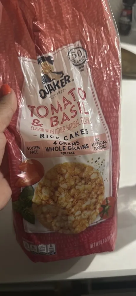 Tomato & Basil Rice Cakes