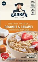 Quaker instant oatmeal caramel coconut