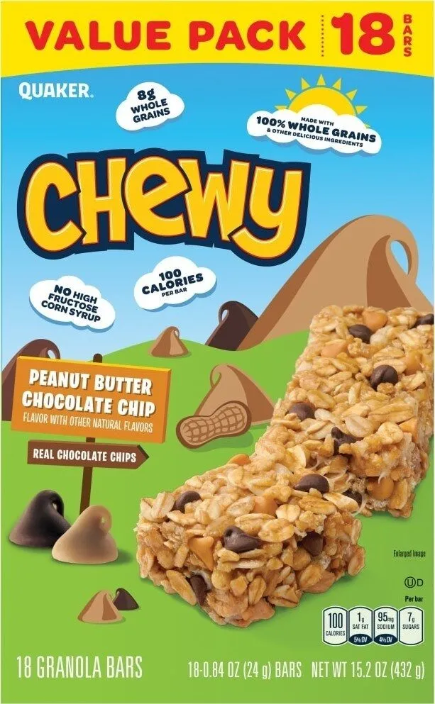 Peanut Butter Chocolate Chip Granola Bars