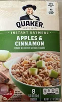 Quaker instant oatmeal apple and cinnamon