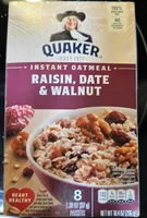 Instant Oatmeal Raisin, Date & Walnut