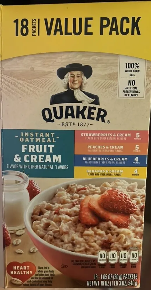 Instant Oatmeal - Fruit & Cream