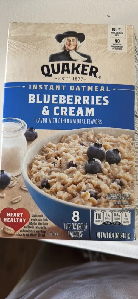 Instant Oatmeal Blueberries & Cream