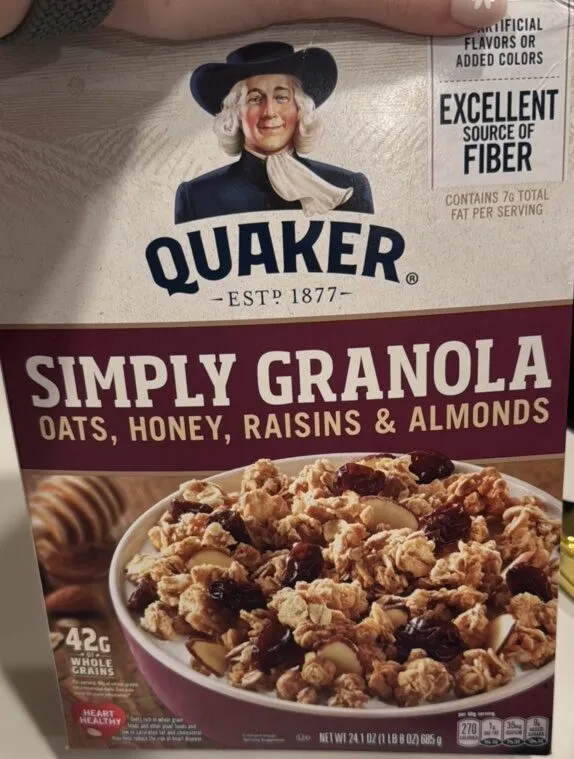 SIMPLY GRANOLA OATS, HONEY, RAISINS & ALMONDS