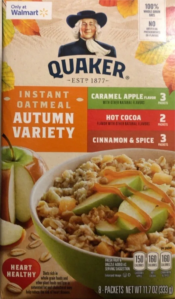 Quaker Instant Oatmeal Autumn Variety