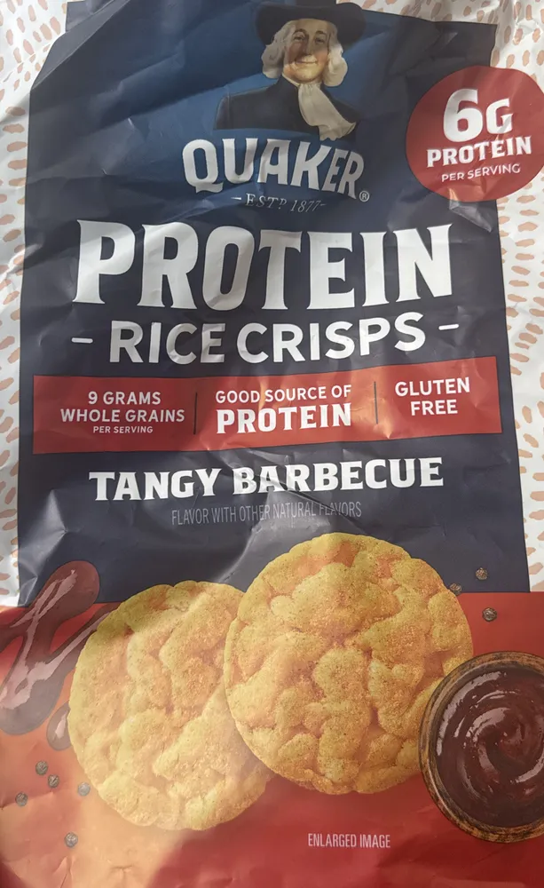 Protein rice crisps tangy barbecue