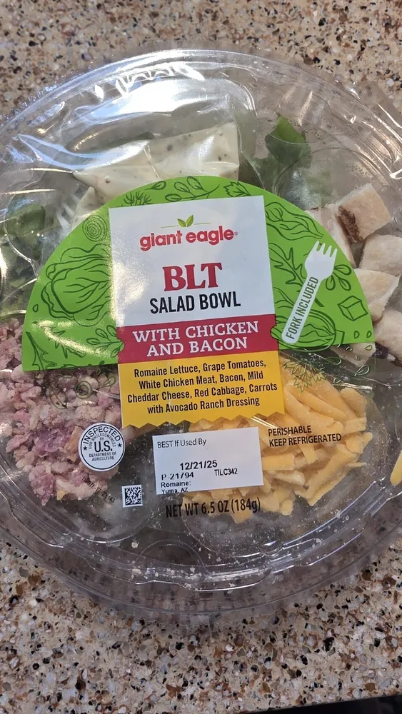 BLT Salad Bowl with Chicken and Bacon