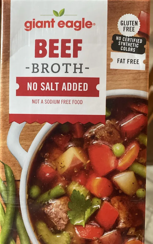Beef broth- no salt added