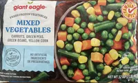 Mixed Vegetables: Carrots, Green peas, Green beans, Yellow Corn