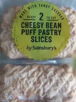 Cheese bean puff pastry slices