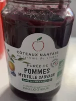 Purée de pommes et myrtilles sauvages
