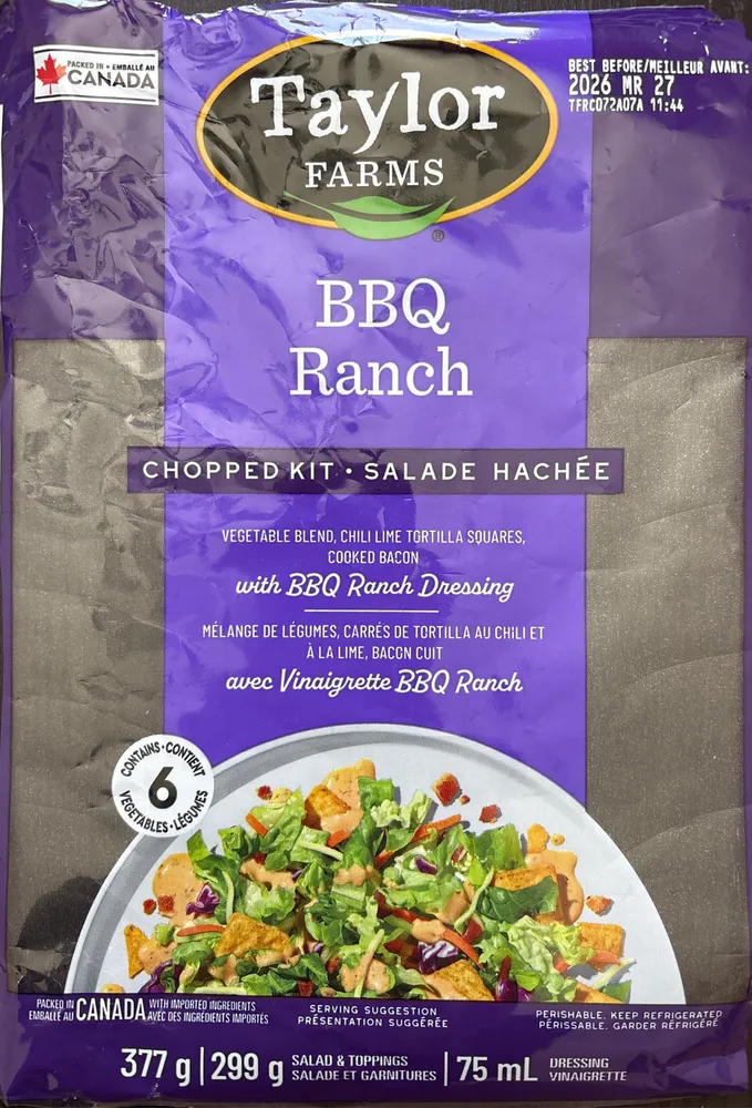 BBQ Ranch Salade hachée