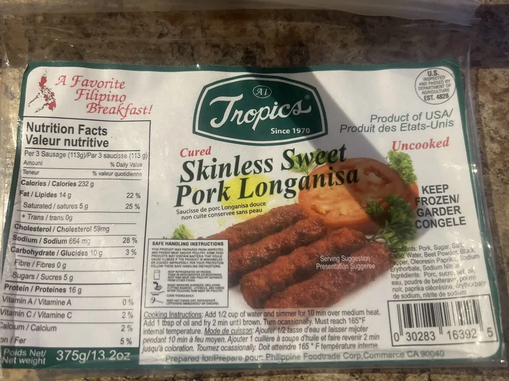Cured Skinless Sweet Pork Loganisa