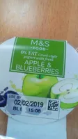 Yoghourt pomme myrtilles