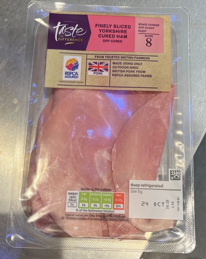 Taste The Difference Finely Sliced Yorkshire Cured Ham