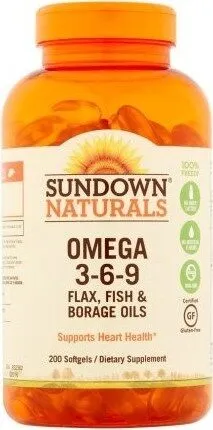 Sundown Naturals Omega 3-6-9 Softgels - 200 CT