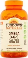 Sundown Naturals Omega 3-6-9 Softgels - 200 CT