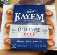 Old tyme natural casing frankfurters beef