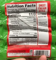 CHICKEN SAUSAGE SWEET ITALIAN STYLE