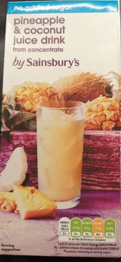 Pineapple & coconut juice drink