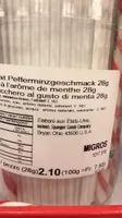 Bâton en sucre à l'arôme de menthe