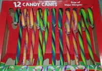 Blu raspberry, watermelon, cherry candy canes, blu raspberry, watermelon, cherry