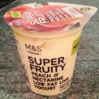 Peach and nectarine low fat live yogurt
