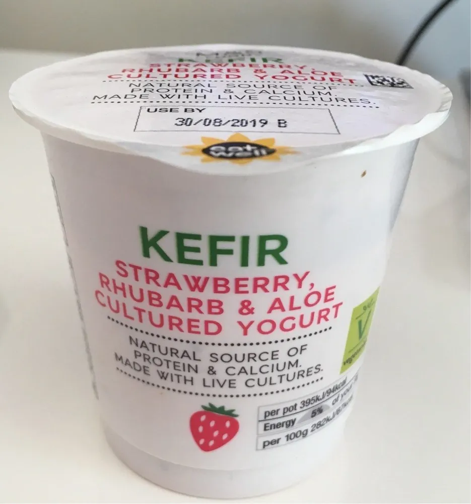 KEFIR strawberry, rhubarb & Aloe cultured yogurt