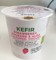 KEFIR strawberry, rhubarb & Aloe cultured yogurt