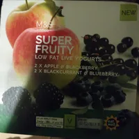 Super fruity low fat live yogurt