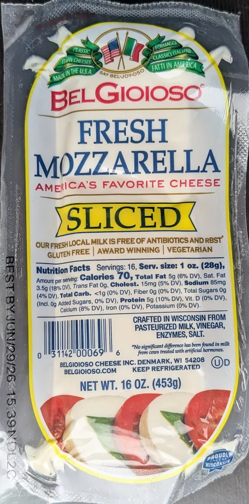 Fresh Mozzareli Sliced