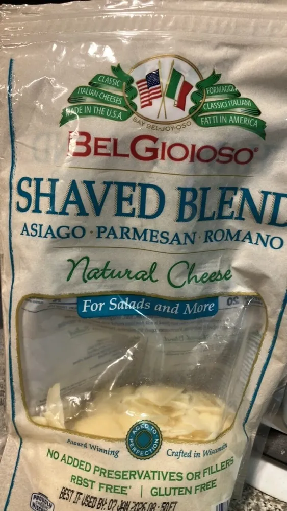 SHAVED BLEND Asiago Parmesan Romano Natural Cheese