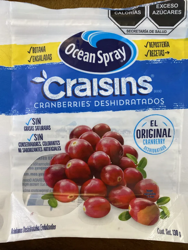 Craisins cranberries deshidratados