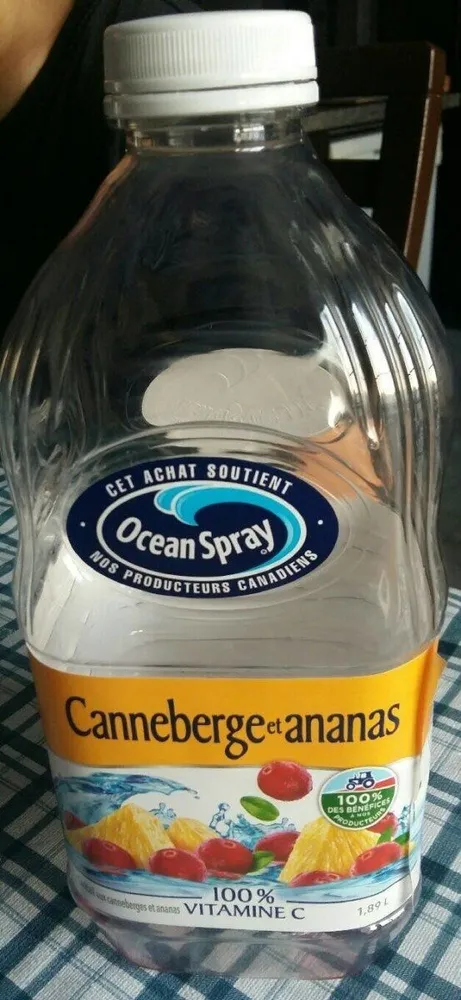 Jus canneberge et ananas