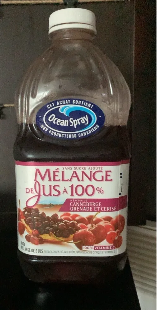 Jus canneberge grenade et cerise