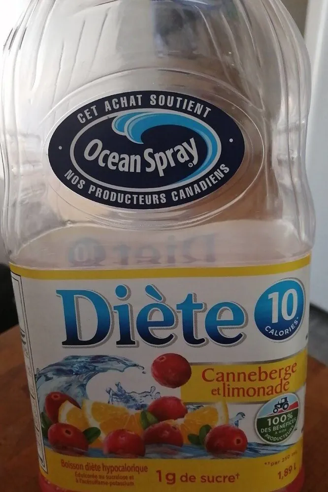Boisson diète ocean spray