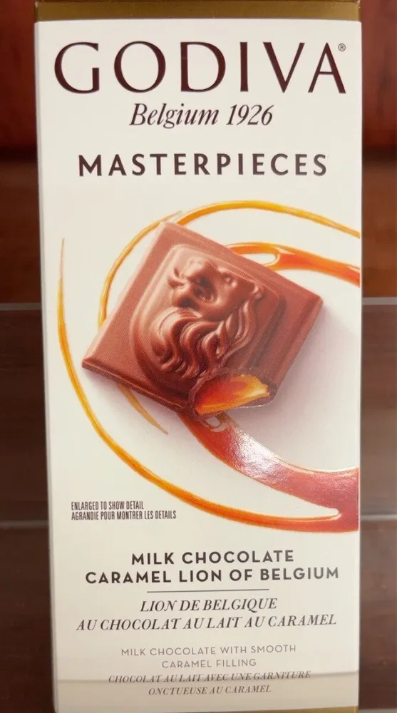 Lion de Belgique au chocolat au lait au caramel