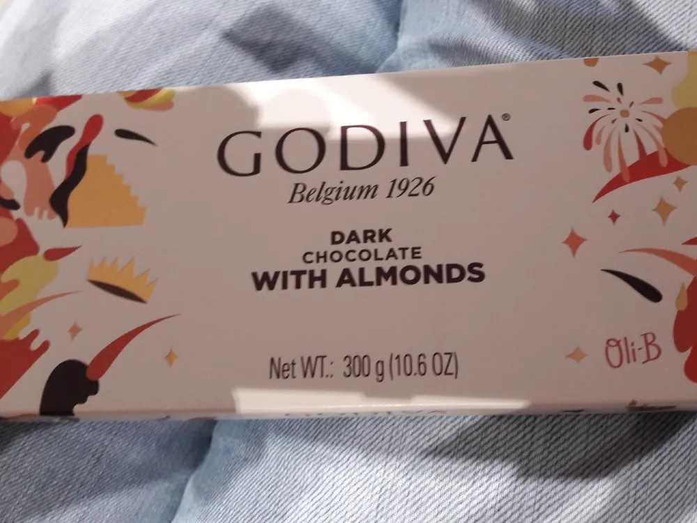 Barra De Chocolate Godiva Amargo Com Amêndoas