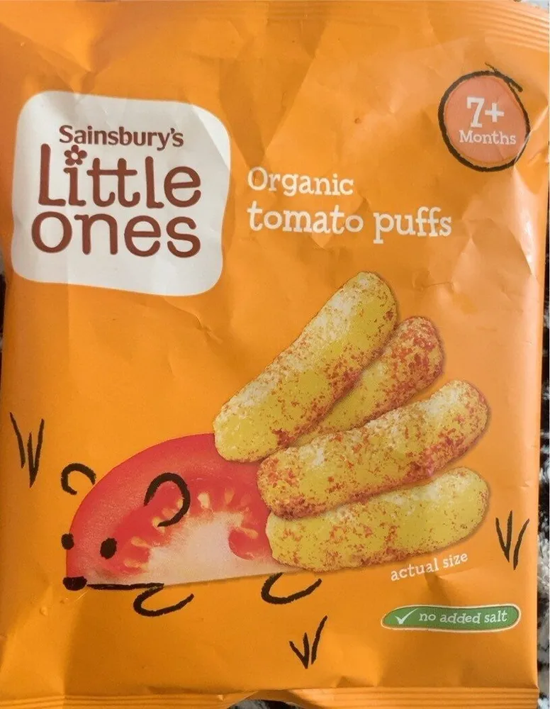 Organic tomato puffs
