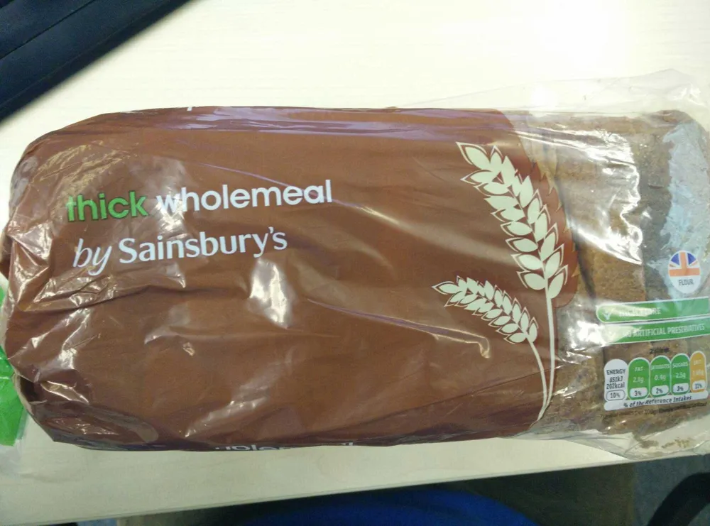 Sliced wholemeal bread