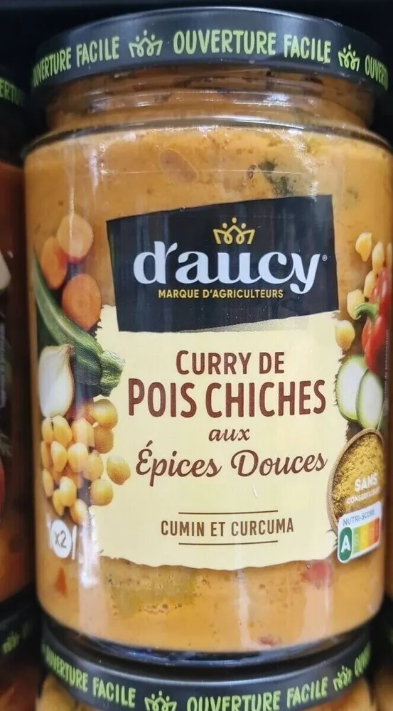 Curry de pois chiches aux épices douces cumin et curcuma
