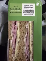 Jambon rôti et cheddar sur du pain spécial / Geroosterde ham en cheddar op glutenvrij brood