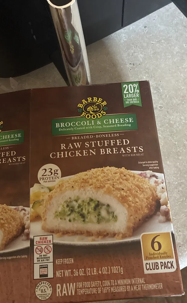 Raw Stuffed Chicken Breasts Broccoli & Cheese