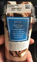 Sundae Triple Chocolat avec du Chocolat Belge, du Caramel et un Brownie au Chocolat