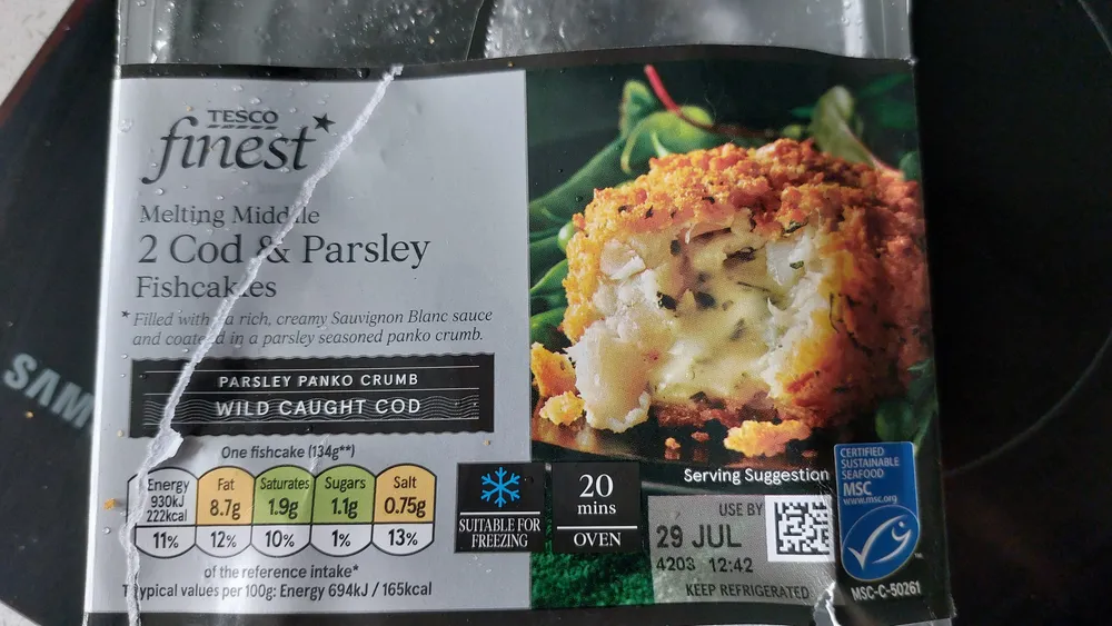 Melting Middle 2 Cod & Parsley Fishcakes