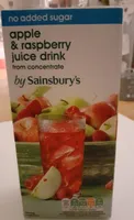 Apple and raspberry juice drink