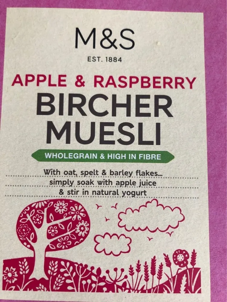 Apple & Raspnerry Bircher Muesli