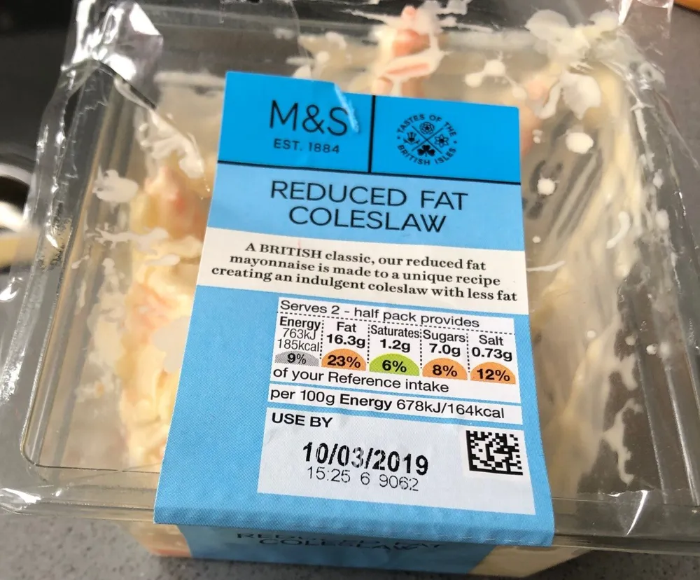Reduced Fat Coleslaw