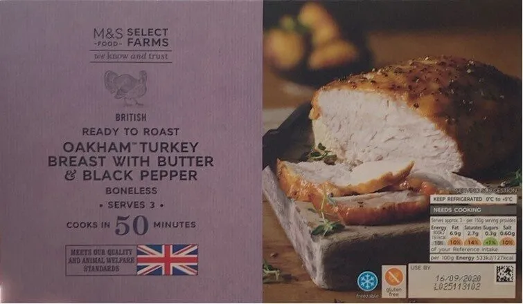 Oakham™ Turkey Breast with Butter & Black Pepper